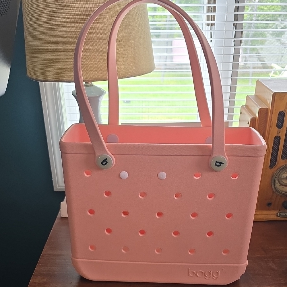 BOGG BAG Pink Tote with Structured Design and Studded Detailing